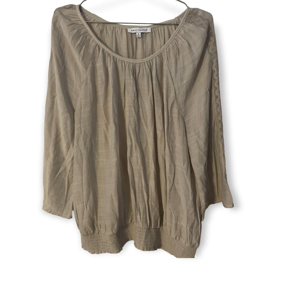 Emily Daniels Tan Top Sz XL EUC